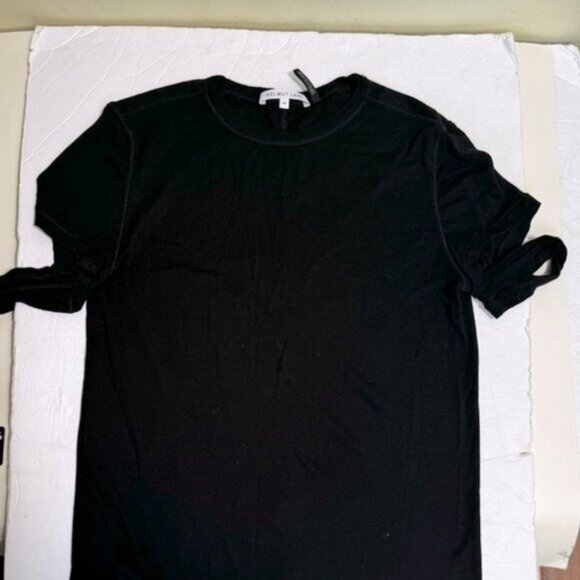 Helmut Lang Cashmere Cotton Cuff Crew Neck Knit Top T Shirt Minimalist Soft M - Picture 3 of 13